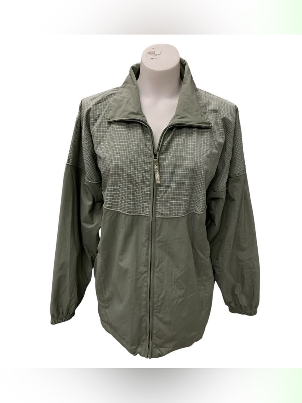 Northern Reflections Olive Green Zip-Front Windbreaker Size M
